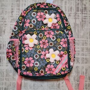Cat & Jack Floral Backpack with Pink and Yellow Flowers